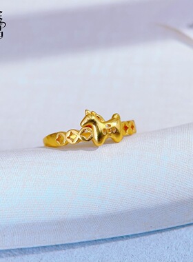 2026马年新款马上有钱戒指女个性新中式指环开口可调节食指戒