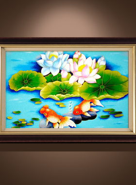 景泰蓝掐丝珐琅画diy材料包 中国非遗手工客厅装饰背景墙壁画挂画