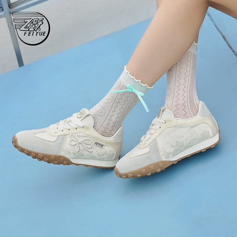 feiyue/飞跃德训鞋2025夏季新款国风时尚百搭板鞋透气休闲鞋女鞋