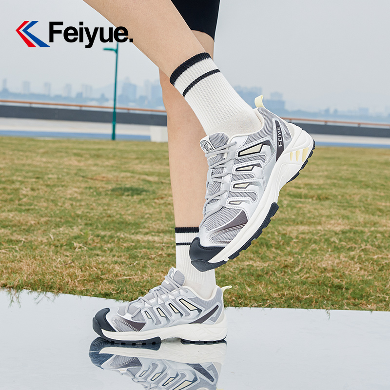 feiyue/飞跃官方透气运动鞋女2024春季新款情侣网面休闲跑步鞋003