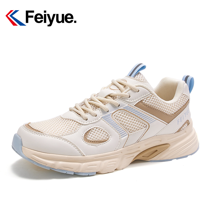 feiyue/飞跃透气网面运动鞋女春季官方休闲板鞋百搭舒适老爹鞋702 - 图0