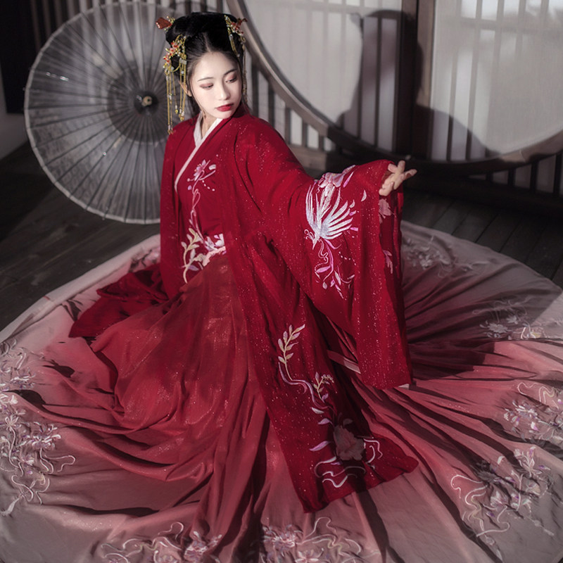 花小衣凤鸣正品原创花嫁红色汉服 花小衣汉服