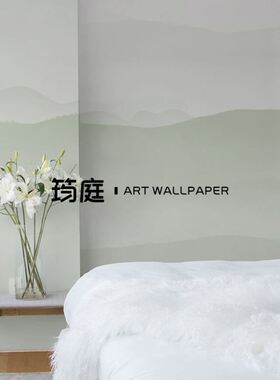 简约意境青山壁纸客厅卧室玄关墙布小清新沙发电视背景墙定制壁画