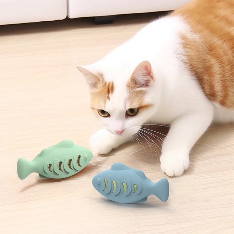 猫咪玩具硅胶鱼幼小猫猫磨牙宠物逗猫棒啃咬藏食慢猫咪漏食玩具球,淘宝优惠券,粉丝福利购,淘宝优惠卷