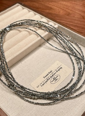 清辉项链女长款小众设计感仙女风百搭银色气质多戴法挂脖颈链 23