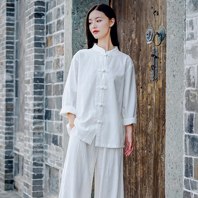 中国风女装中式棉麻文艺春秋上衣 忆青鱼上衣