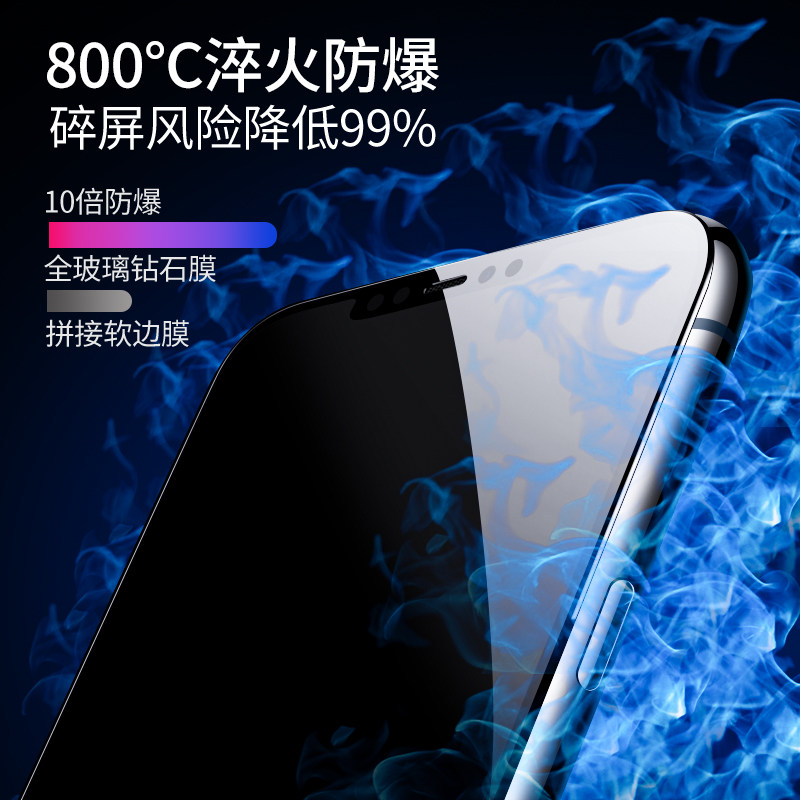 MOSBO适用iPhone11钢化膜11pro苹果11promax全屏覆盖ip手机por蓝光十一曲面全包边防摔i钻石全包屏幕屏保贴膜