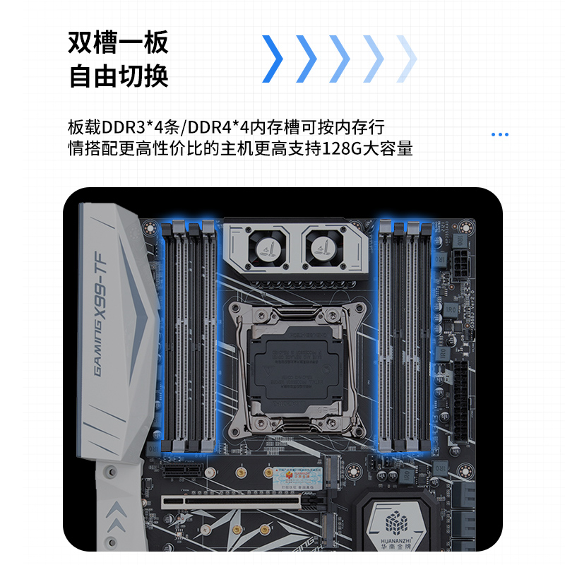 华南金牌X99电脑主板搭配cpuE5-2678V3DDR3ddr4服务器ECC内存台式-图1