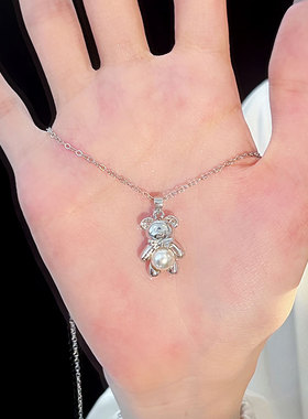 小熊项链饰品女款轻奢感