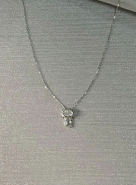 Jusongklein猫咪钛钢锁骨链女