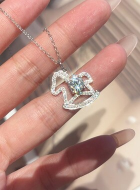 Jusong klein 钛钢项链 新款小木马项链女轻奢本命年小马锁骨链