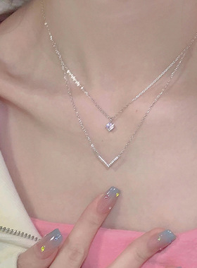 JUSONGKLEIN叠带链女双层项链女