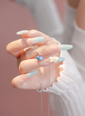 夏日海边钛钢魔鬼鱼锁骨链女款