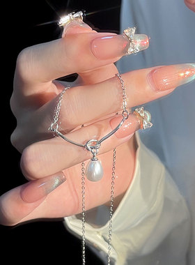 JUSONGKLEIN新款绳结水滴项链