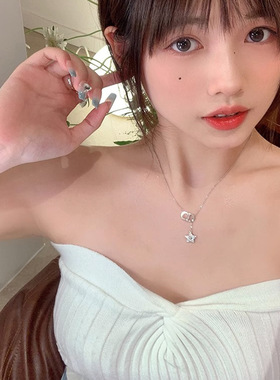 Jusongklein星星钛钢锁骨链女