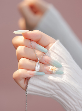 Jusong Klein 钛钢项链 夏日海边系列冲浪板项链女简约锁骨链