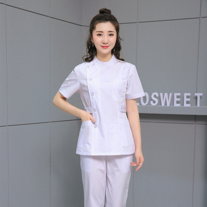 长袖女分体偏襟立领修身短款护士服 简菲爱医护制服