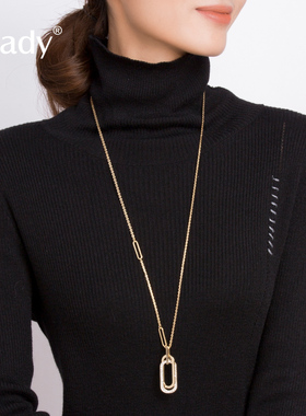 潮女长款项链小众设计感高档大气