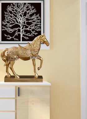 招财摆件马到成功节日礼品家居玄关样板房办公室装饰新居乔迁礼物