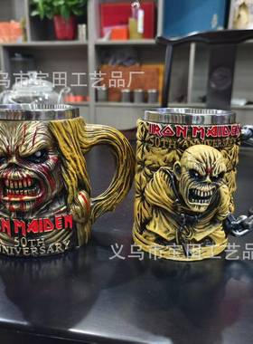 新款Iron Maiden 50th Anniversary铁娘子乐队50周年纪念3D马克杯