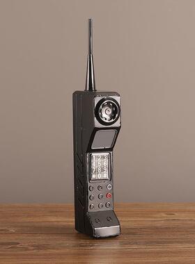 复古铁艺大哥大摆件老式电话机7080年代怀旧港风手机道具摄影道具