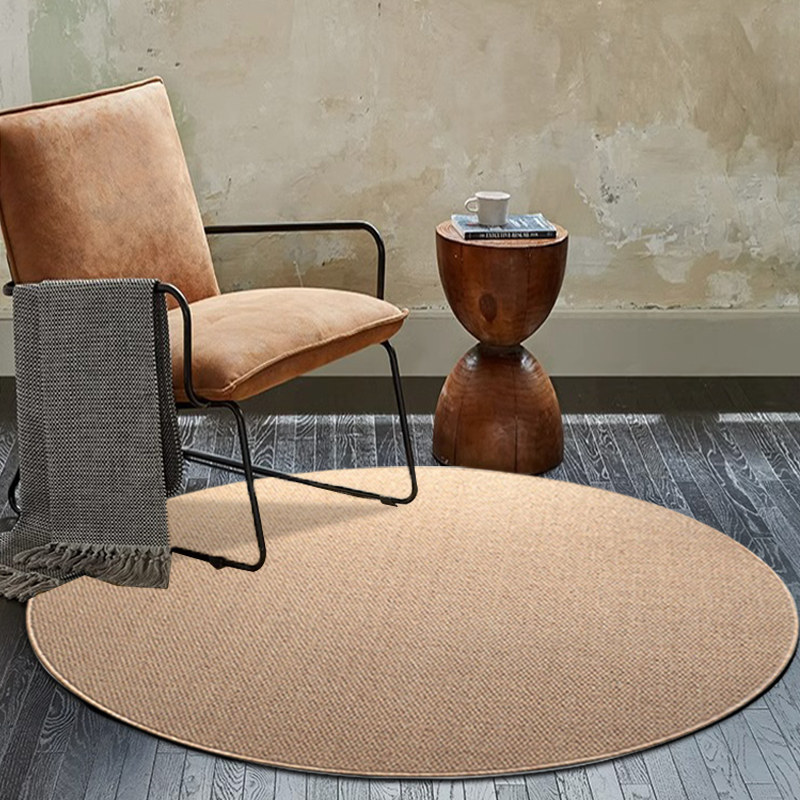 圆形地毯客厅地垫剑麻亚麻纹茶几毯卧室中式民宿椅子垫耐磨猫抓垫,淘宝优惠券,粉丝福利购,淘宝优惠卷