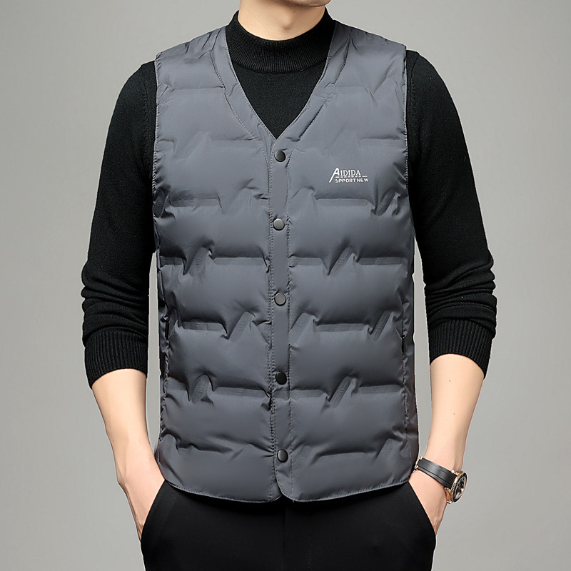 羽绒马甲男士轻薄款2025秋冬新款爸爸外穿马夹中老年休闲坎肩背心,淘宝优惠券,粉丝福利购,淘宝优惠卷