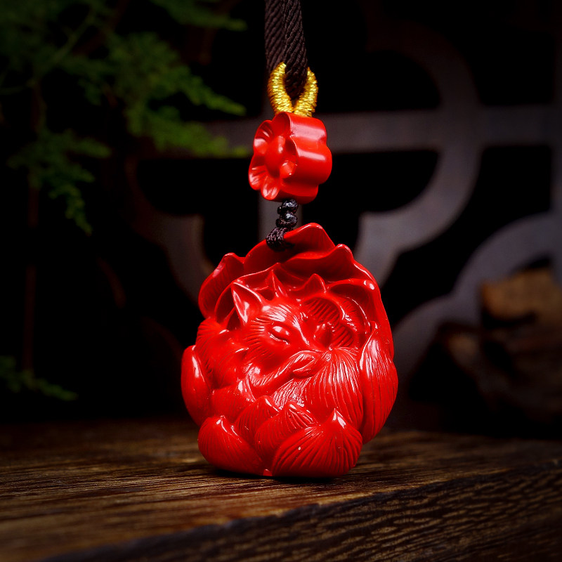 朱砂九尾狐吊坠小狐狸挂件钥匙扣饰品配饰首饰女挂饰挂件,淘宝优惠券,粉丝福利购,淘宝优惠卷