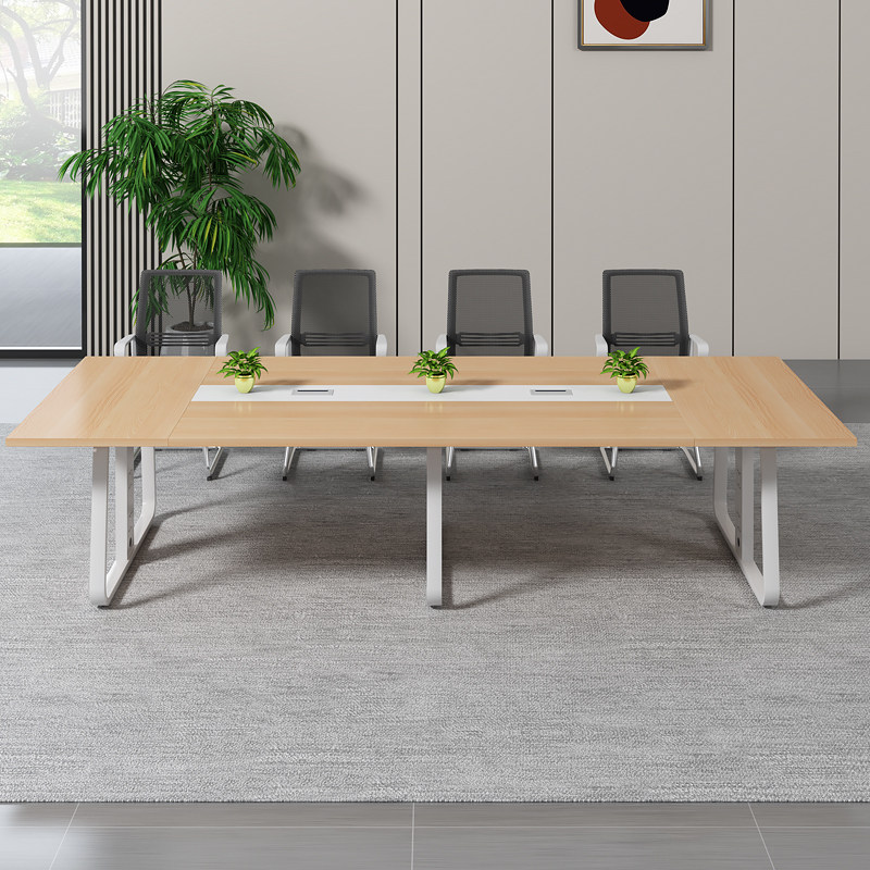 办公室办公桌大会议桌长方形会议台会议洽谈桌开会桌钢架办公长桌