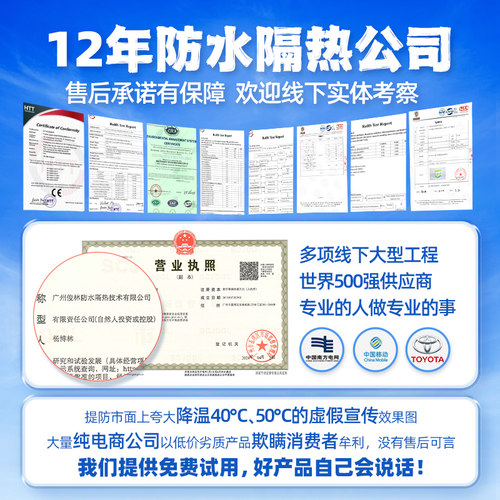 莱仕德屋顶隔热涂料楼顶外墙防水防晒材料彩钢瓦反射隔热降温油漆 - 图3