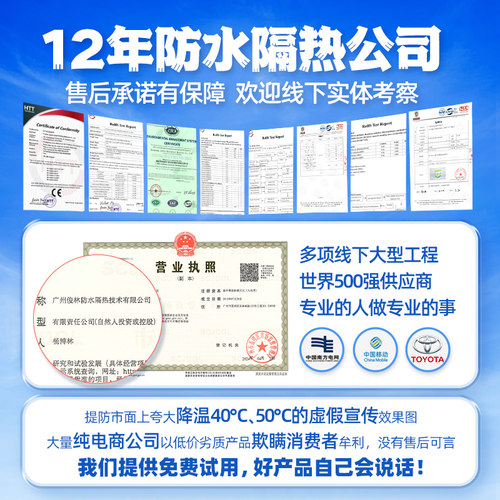 莱仕德屋顶隔热涂料楼顶外墙防水防晒材料彩钢瓦反射隔热降温油漆 - 图3