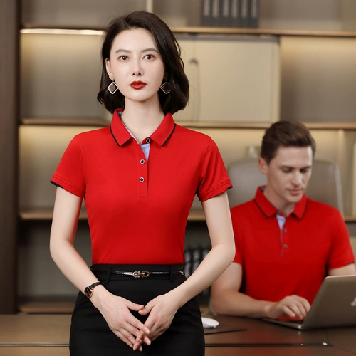 Летняя тонкая футболка polo для работы, короткий рукав, делается под заказ, с печатью вашего логотипа