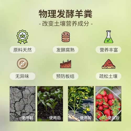种花王大爷 羊粪发酵肥颗粒花卉专用基肥2包入料养花果蔬通用 - 图2