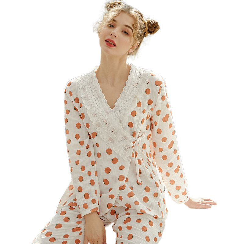 月子服春秋纯棉产后6月份7睡衣 潍宝家居服套装