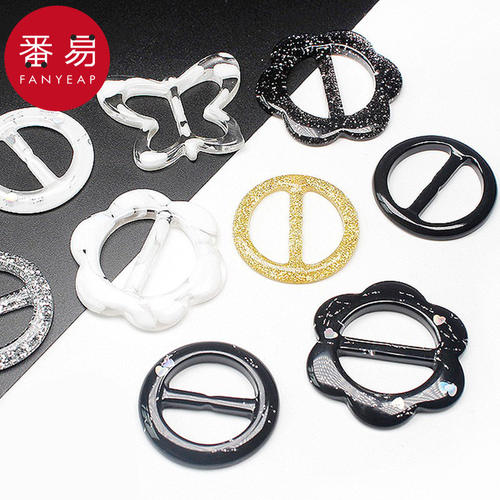 打结扣/衣角A1zon001-衣服扣环圆形衬衫下摆固定简约百搭丝巾夏 - 图1