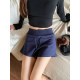MosesQueen American hottie drawstring sports shorts women's summer red hip-hugging pants casual