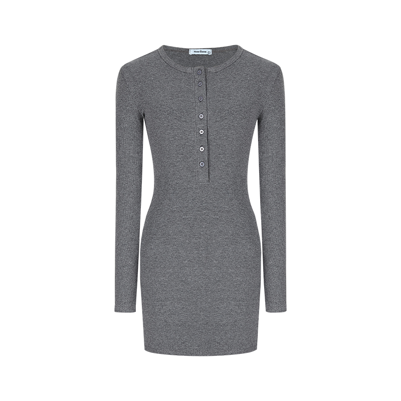 MosesQueen魔西女王气质连衣裙2024新款辣妹性感修身显瘦黑色长裙 - 图3