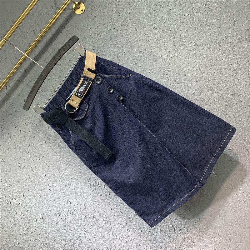 2020秋装新款ins不规则牛仔半身裙 韩蒂俐半身裙