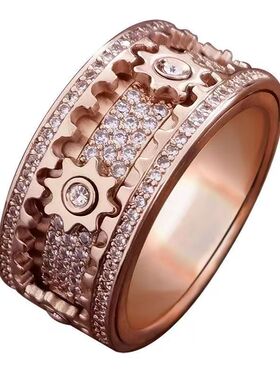 热卖齿轮戒指可转动男女情侣