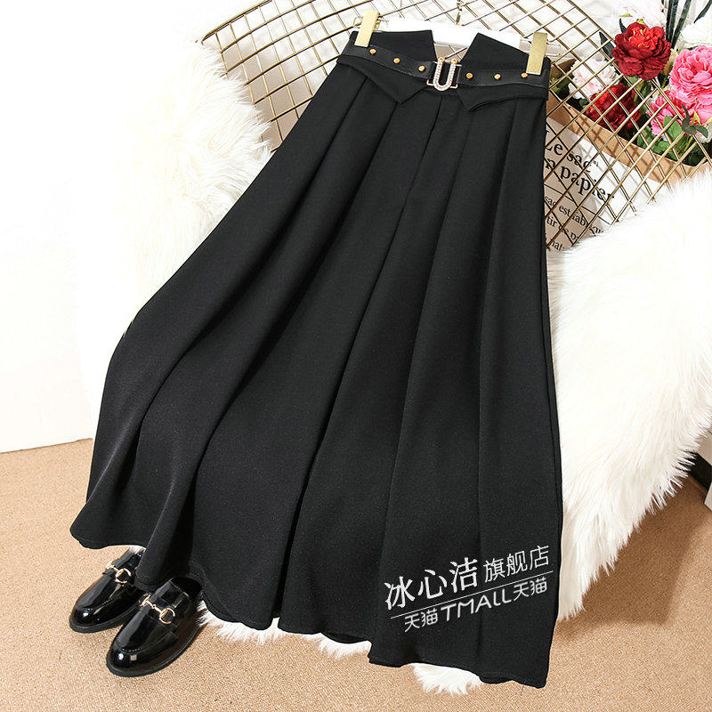 橘色西装高级感春秋2022大摆裙子 冰心洁半身裙