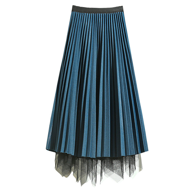 冬季纱裙星空不规则2021冬天半身裙 冰心洁半身裙