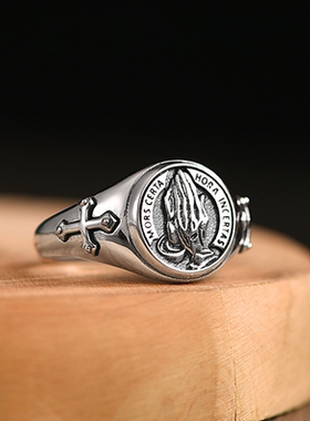 DAMAI新款祈祷之手戒指男士潮牌