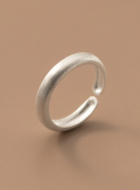 srrmhyn简约拉丝光圈戒指女ins冷