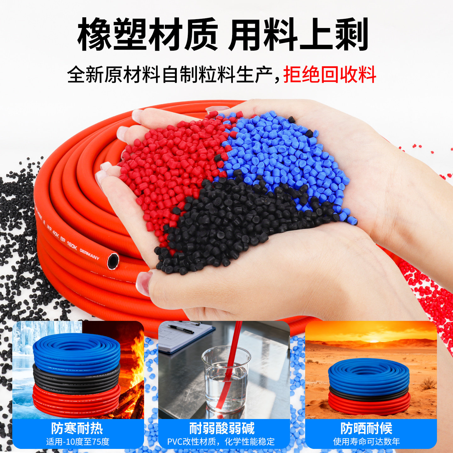 空压机高压气管软管哑光加厚防爆三胶两线气泵风炮喷漆氧气乙炔管,淘宝优惠券,粉丝福利购,淘宝优惠卷