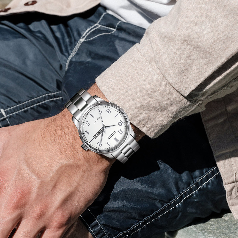 citizen光动能男女正品休闲钢腕表 kuajing海外日韩腕表