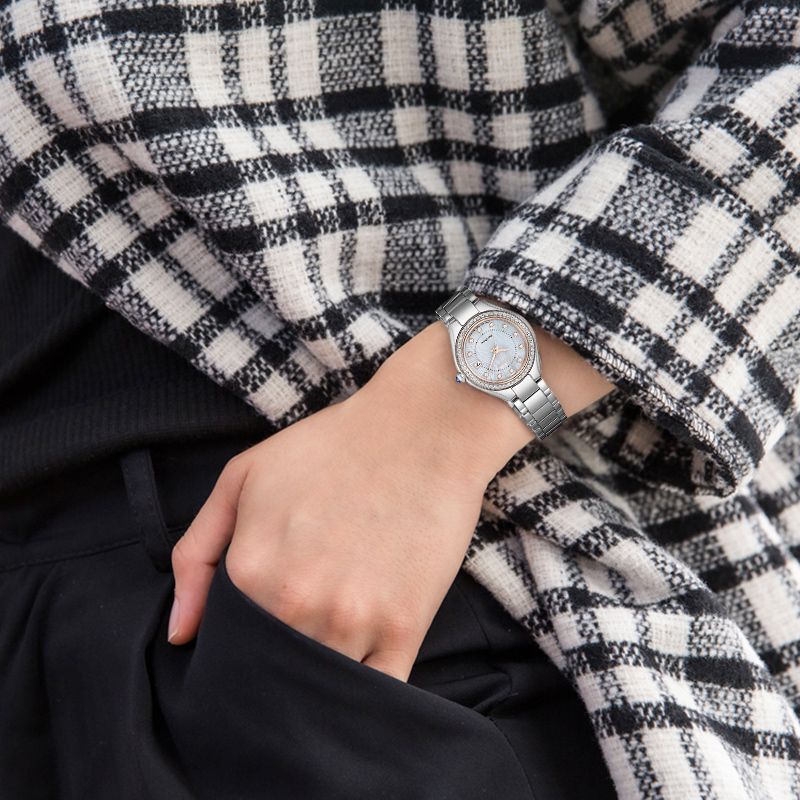 Citizen西铁城正品女士光动能手表 日本新款时尚简约气质防水腕表