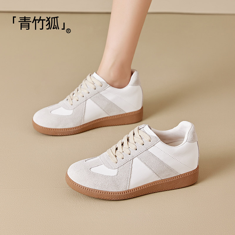 内增高德训鞋女2025新款真皮复古阿甘小白鞋户外运动加绒休闲板鞋,淘宝优惠券,粉丝福利购,淘宝优惠卷