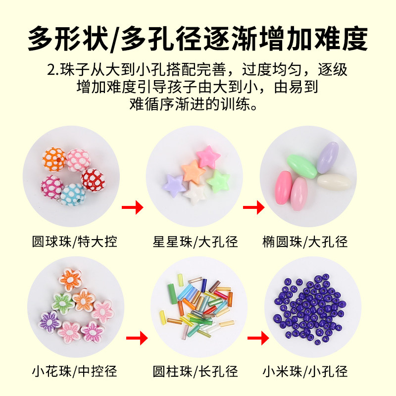 弱视训练串珠小珠子专注力益智玩具 潼晟玩具手工串珠/穿珠/首饰编织