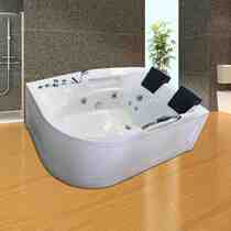 Edge Green Adult Double Bathtub Surf Massage Thermostatic Heating Couple Home Wash Basin Makeup room Independent