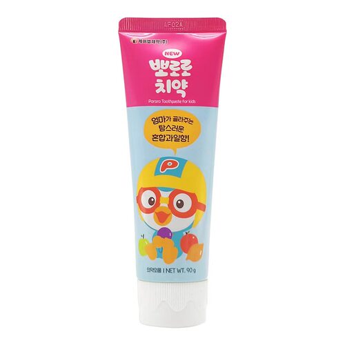 韩国进口Pororo啵乐乐幼儿儿童牙膏宝宝口腔护理水果牙膏含氟 - 图3